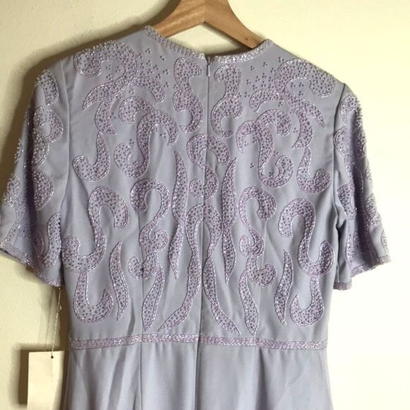 Nite lite ladies lavender sequin detail long dress size 8 - Picture 12 of 13